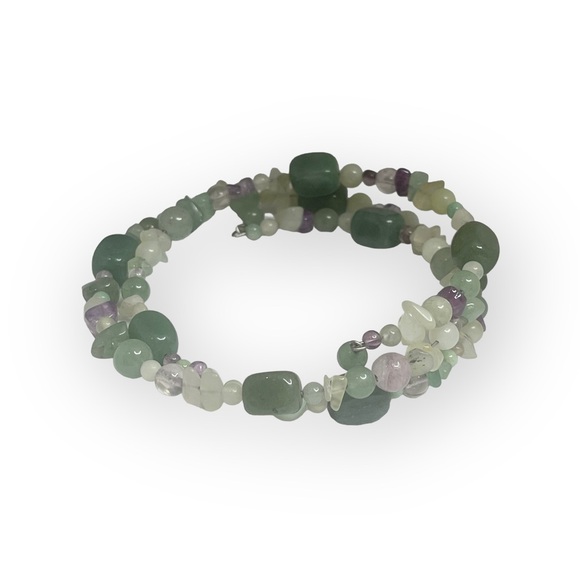 Park Lane ✿ Mandalay Snake Wrap Bracelet ✿ Aventurine + Amethyst ✿ Semi Precious - Picture 6 of 16
